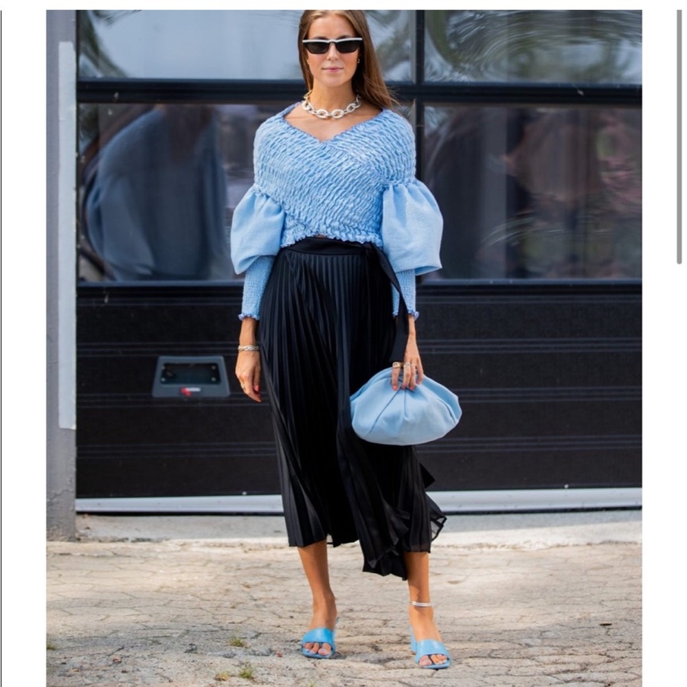 Zara blue leather heeled sandals - Picture 11 of 11